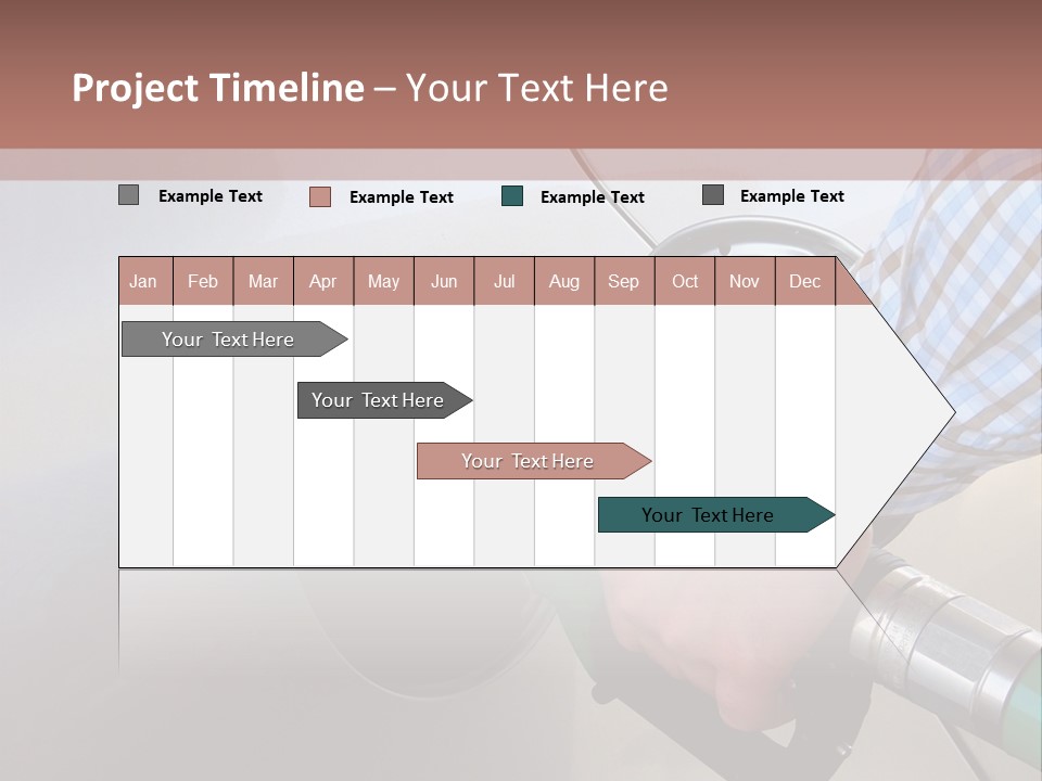 A Man Is Pumping Gas Into His Car PowerPoint Template