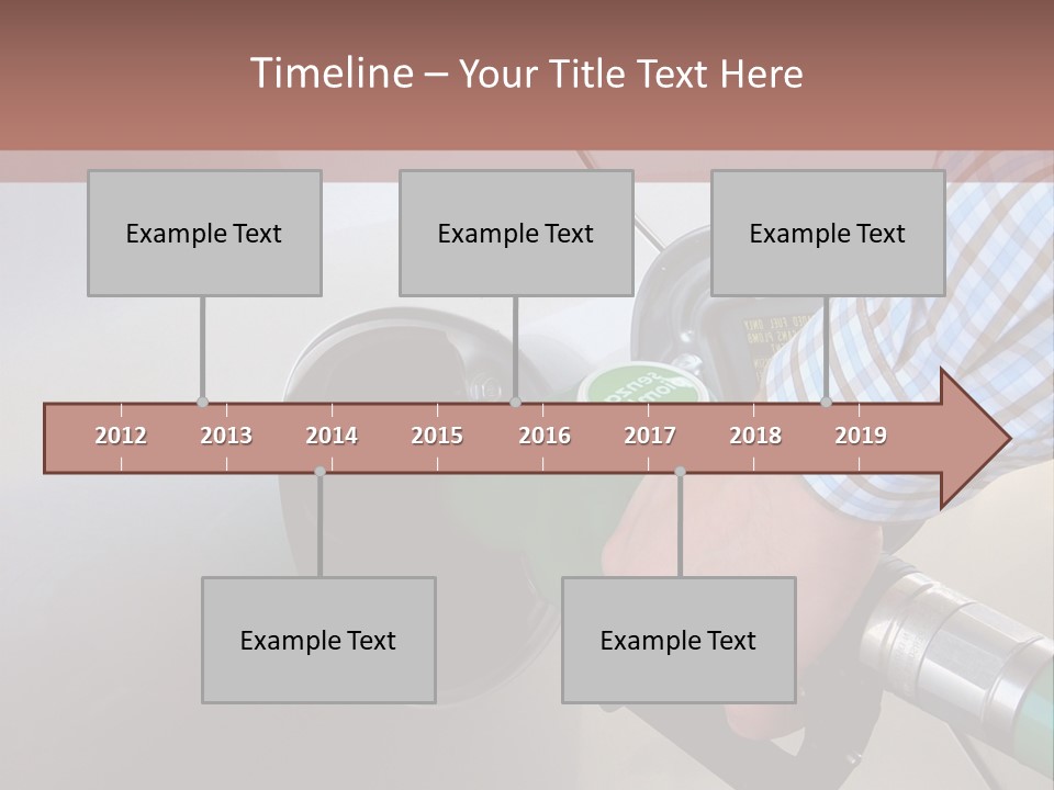 A Man Is Pumping Gas Into His Car PowerPoint Template