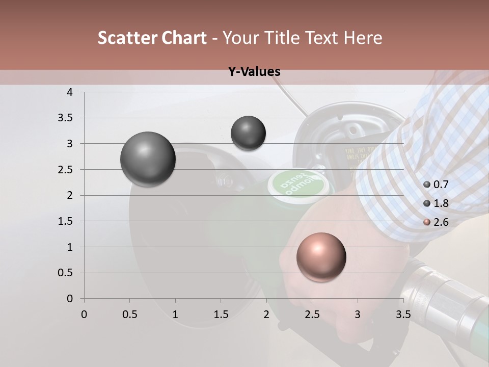 A Man Is Pumping Gas Into His Car PowerPoint Template