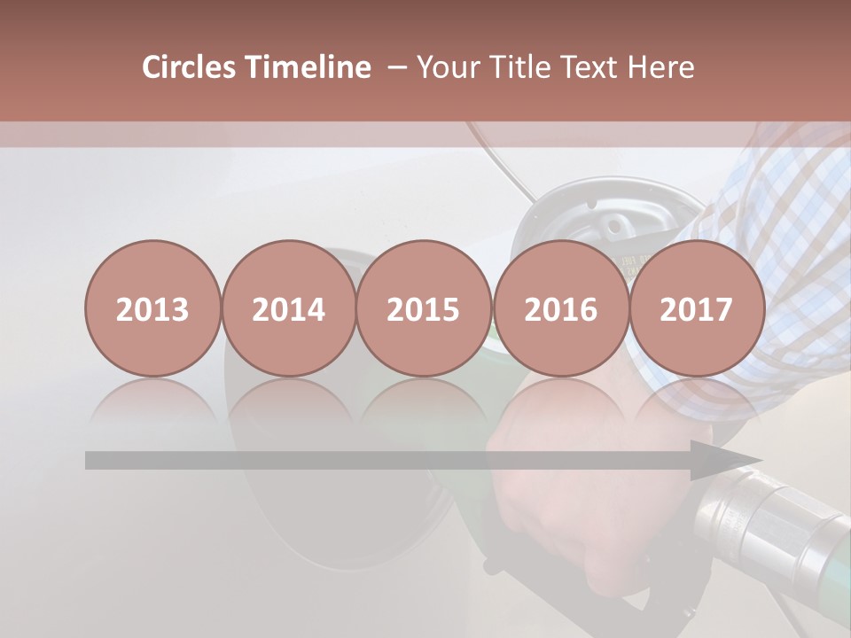 A Man Is Pumping Gas Into His Car PowerPoint Template