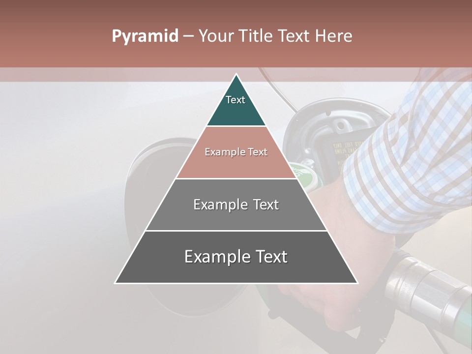 A Man Is Pumping Gas Into His Car PowerPoint Template