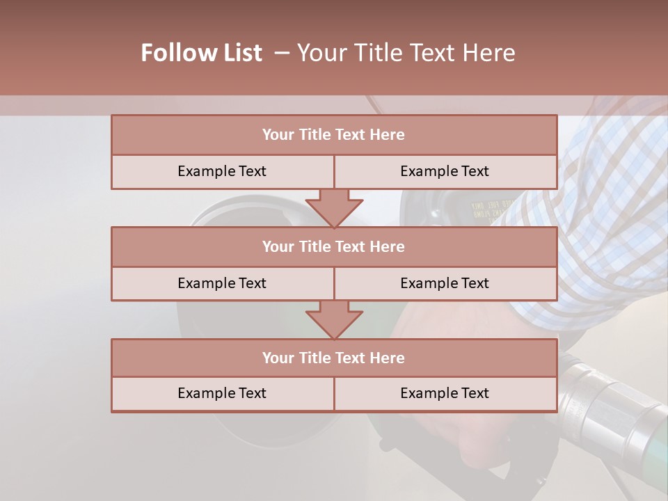 A Man Is Pumping Gas Into His Car PowerPoint Template
