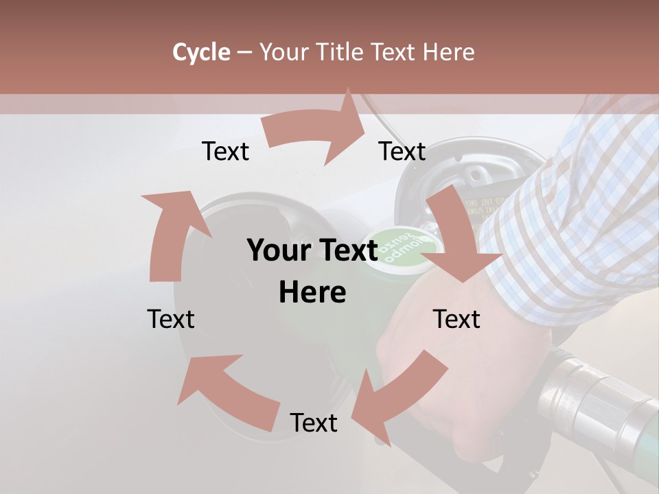 A Man Is Pumping Gas Into His Car PowerPoint Template
