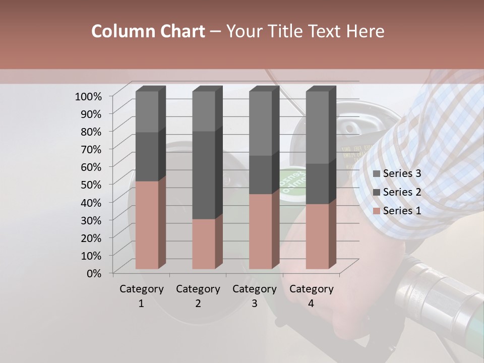 A Man Is Pumping Gas Into His Car PowerPoint Template