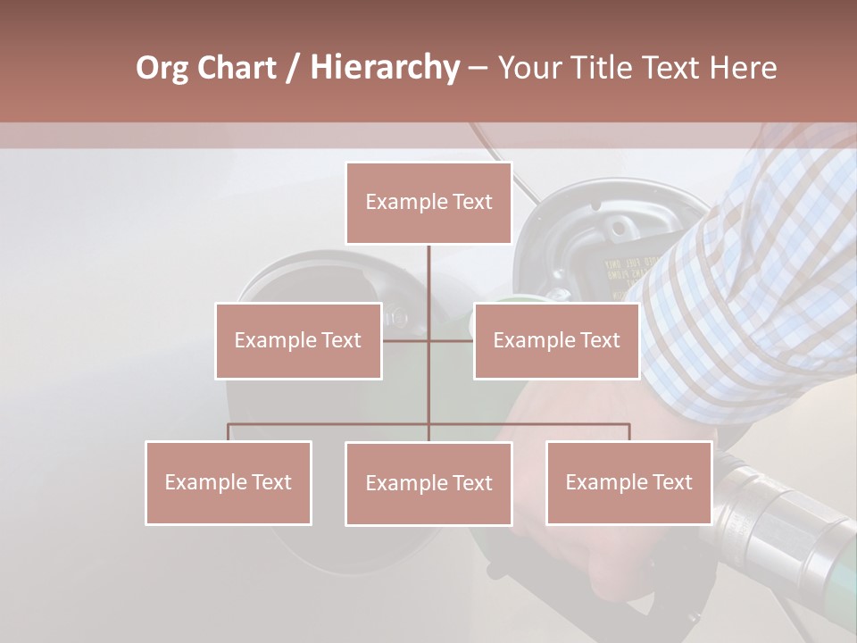 A Man Is Pumping Gas Into His Car PowerPoint Template