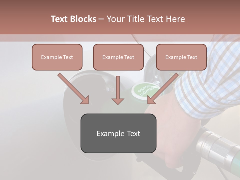 A Man Is Pumping Gas Into His Car PowerPoint Template