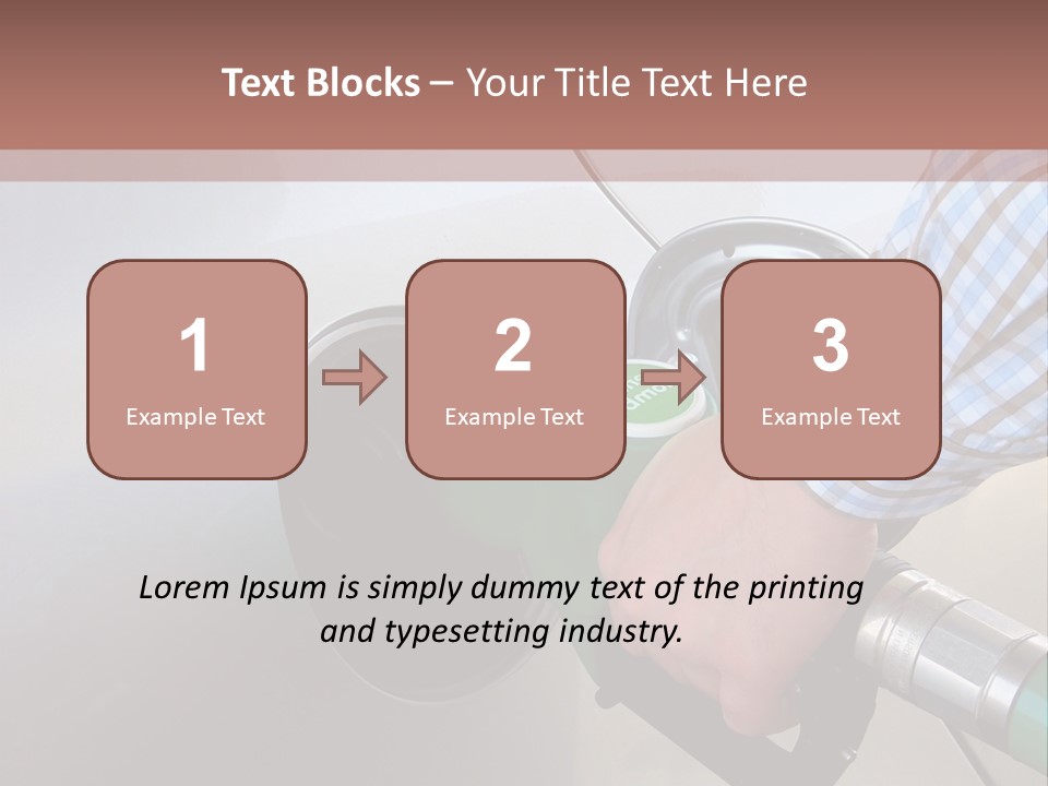 A Man Is Pumping Gas Into His Car PowerPoint Template