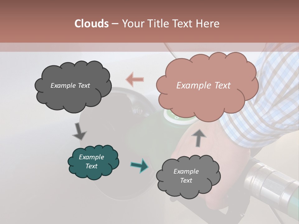 A Man Is Pumping Gas Into His Car PowerPoint Template