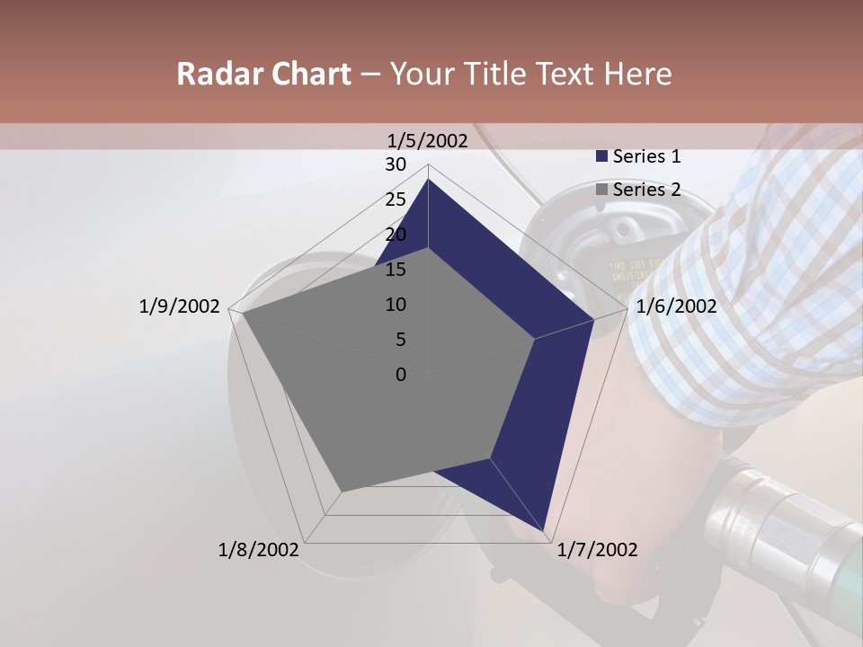 A Man Is Pumping Gas Into His Car PowerPoint Template