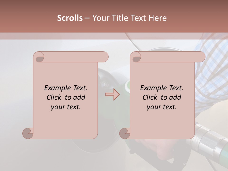 A Man Is Pumping Gas Into His Car PowerPoint Template