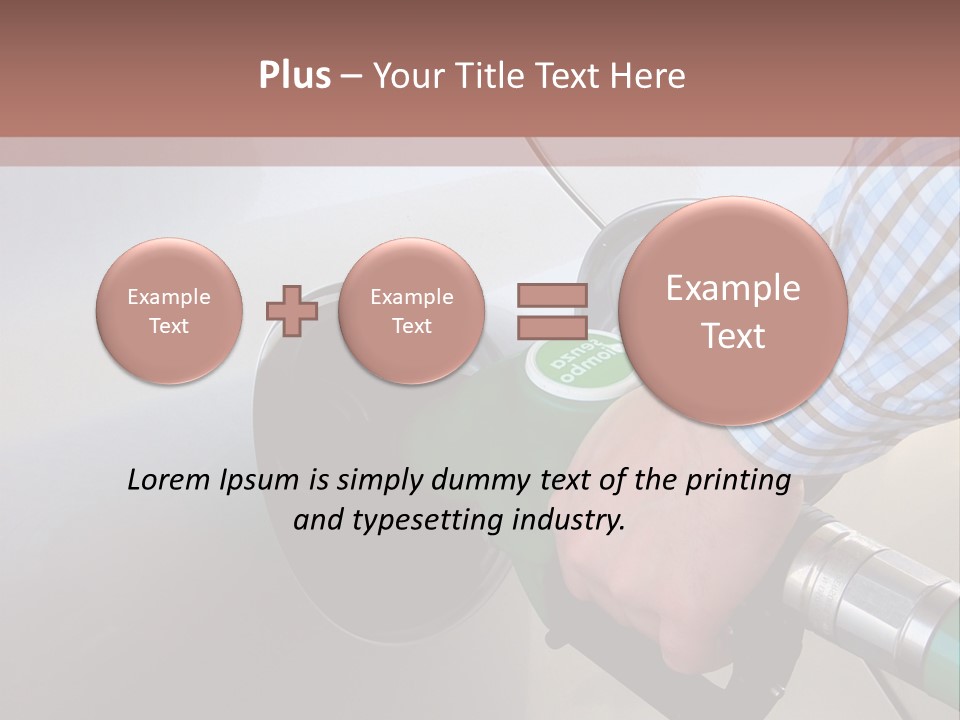 A Man Is Pumping Gas Into His Car PowerPoint Template
