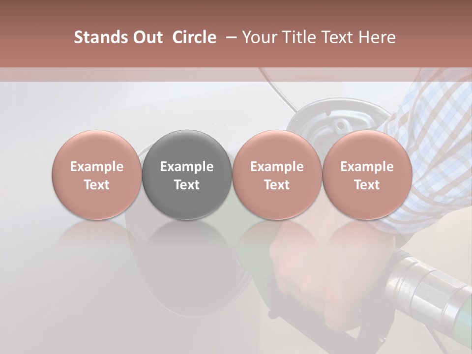 A Man Is Pumping Gas Into His Car PowerPoint Template