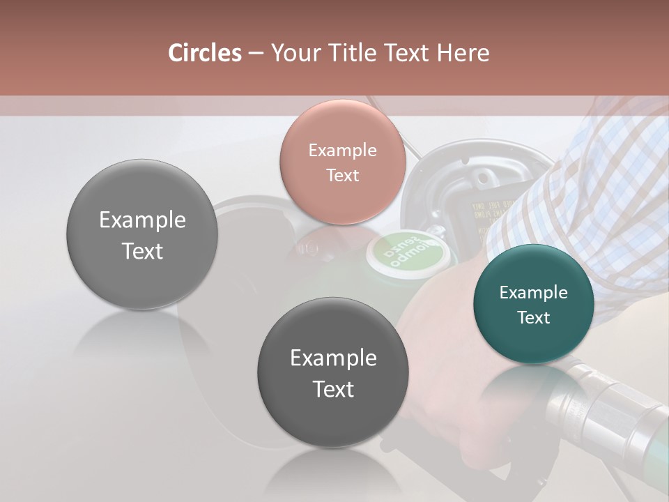 A Man Is Pumping Gas Into His Car PowerPoint Template
