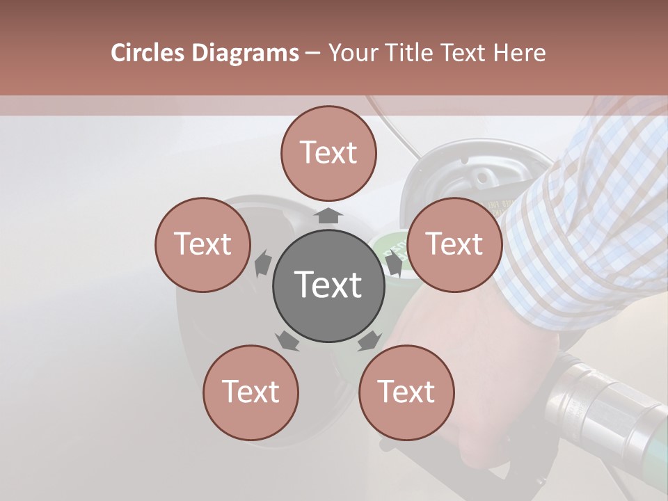 A Man Is Pumping Gas Into His Car PowerPoint Template