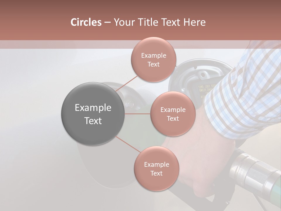 A Man Is Pumping Gas Into His Car PowerPoint Template