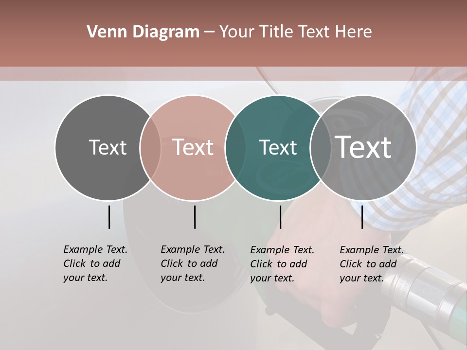 A Man Is Pumping Gas Into His Car PowerPoint Template