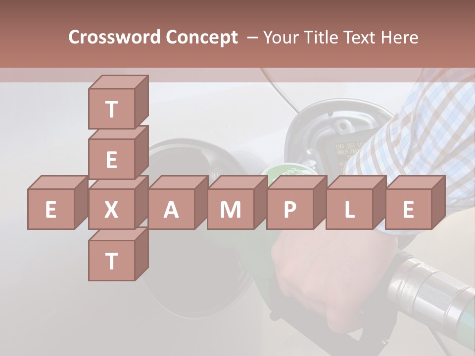 A Man Is Pumping Gas Into His Car PowerPoint Template