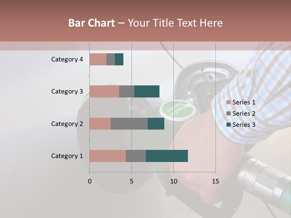 A Man Is Pumping Gas Into His Car PowerPoint Template