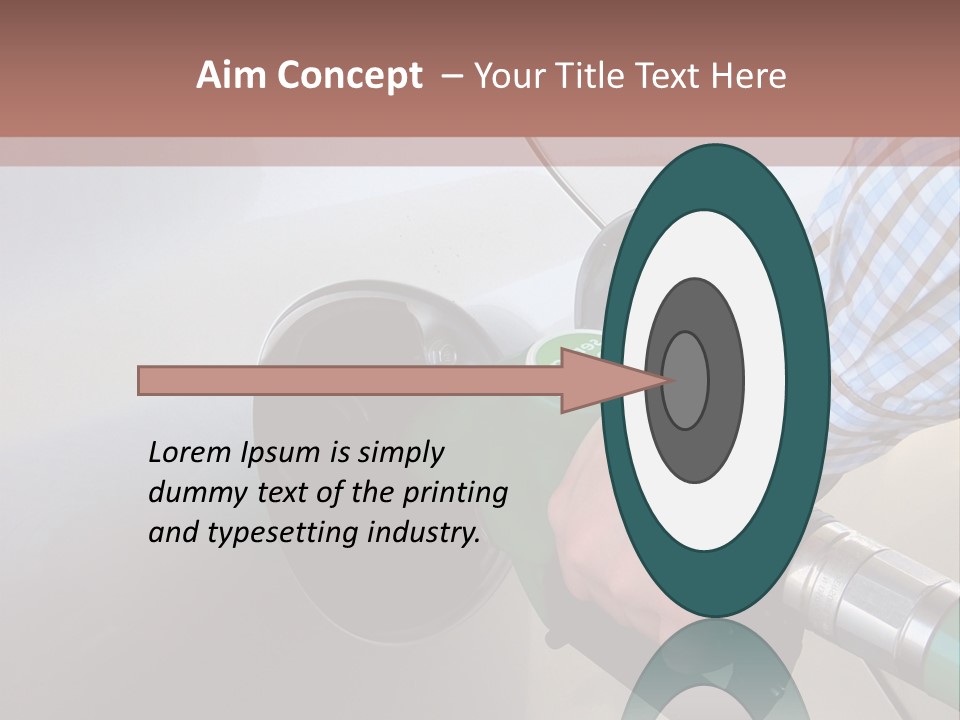 A Man Is Pumping Gas Into His Car PowerPoint Template