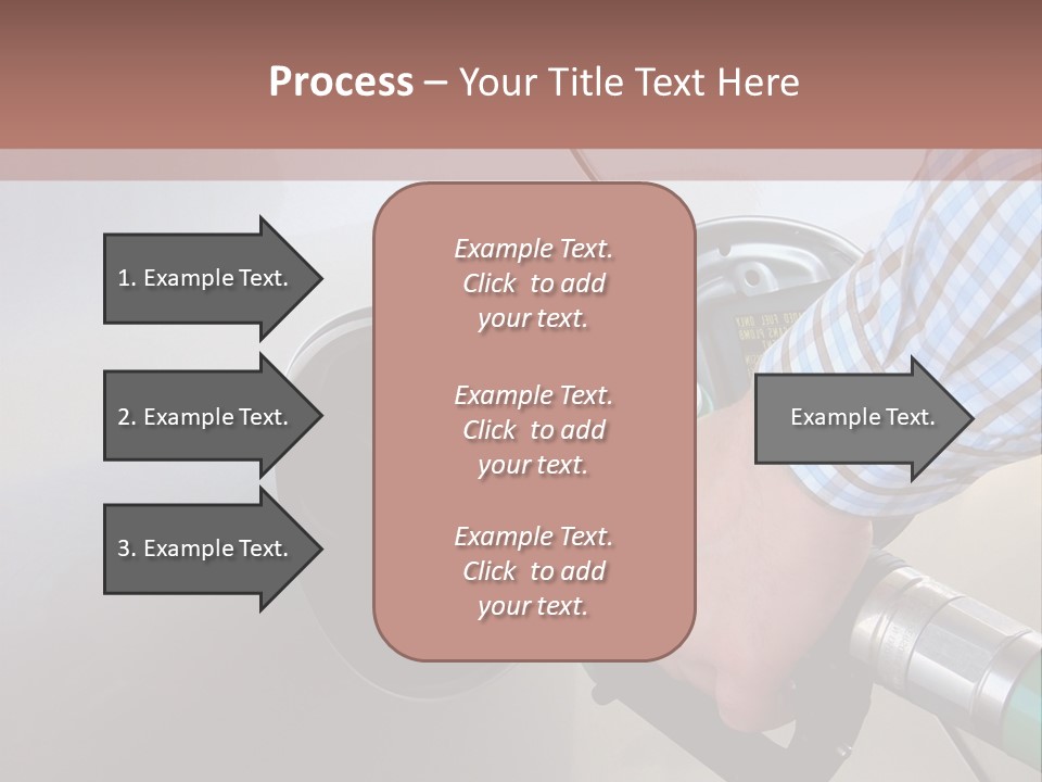 A Man Is Pumping Gas Into His Car PowerPoint Template