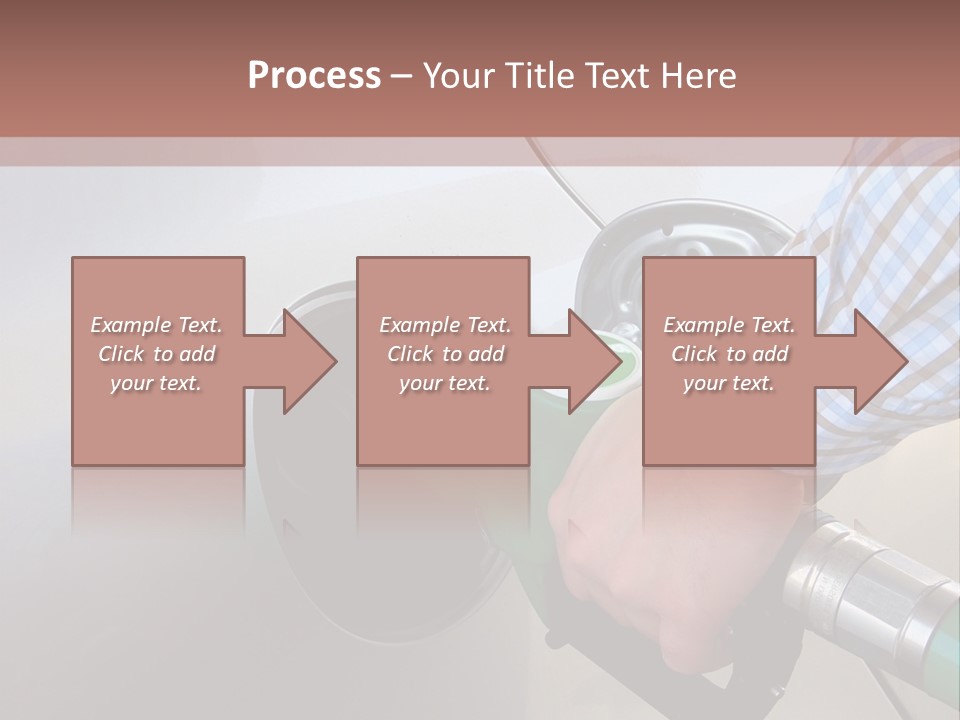 A Man Is Pumping Gas Into His Car PowerPoint Template