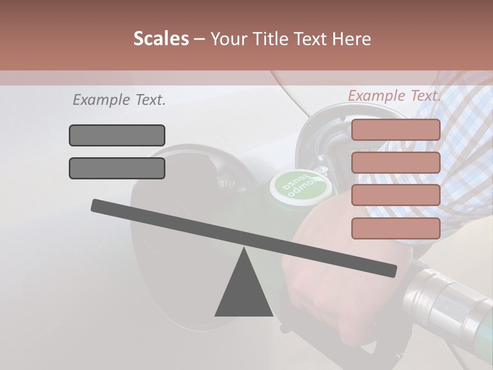 A Man Is Pumping Gas Into His Car PowerPoint Template