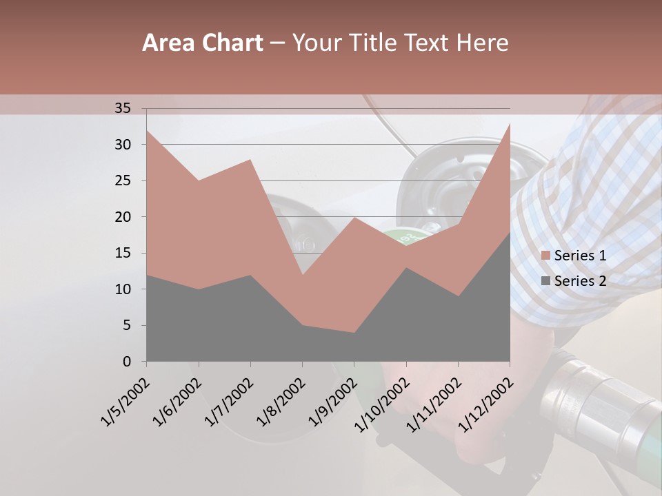 A Man Is Pumping Gas Into His Car PowerPoint Template