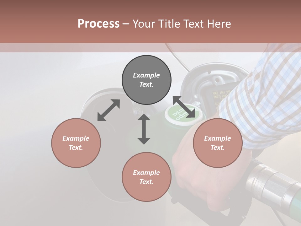 A Man Is Pumping Gas Into His Car PowerPoint Template