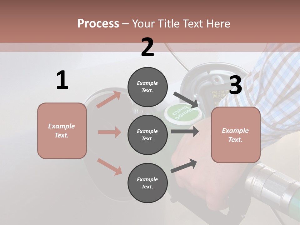 A Man Is Pumping Gas Into His Car PowerPoint Template