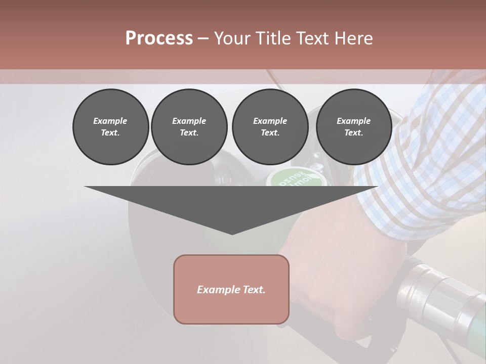 A Man Is Pumping Gas Into His Car PowerPoint Template