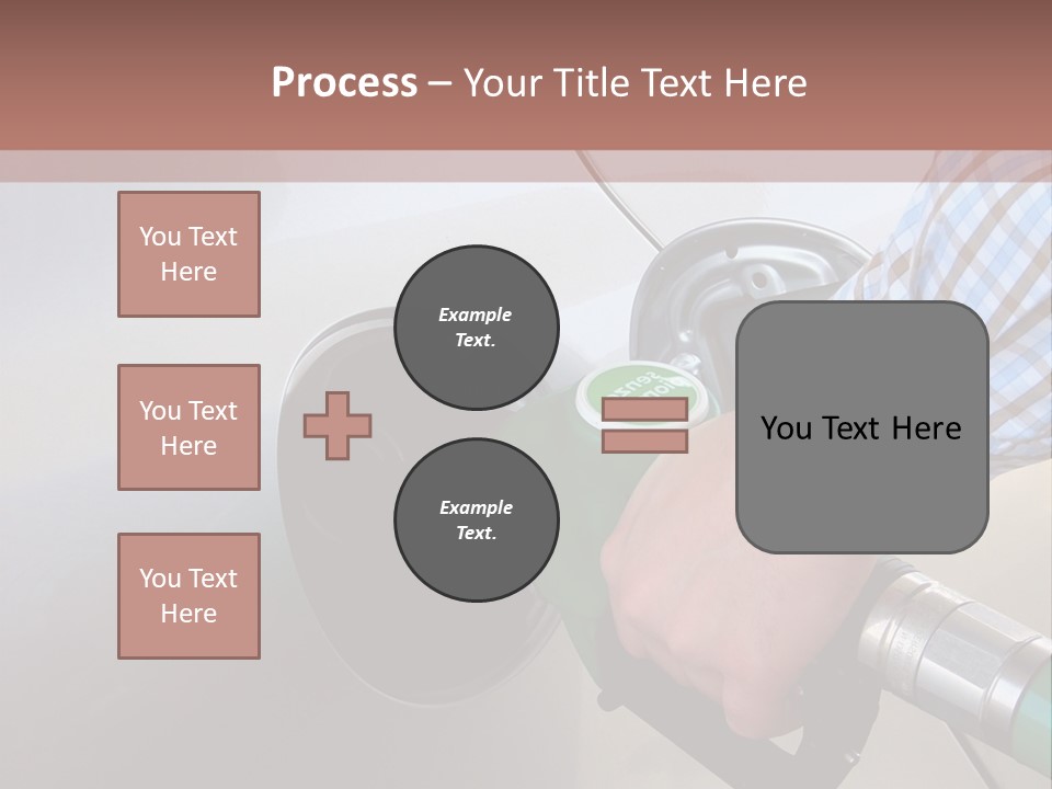 A Man Is Pumping Gas Into His Car PowerPoint Template
