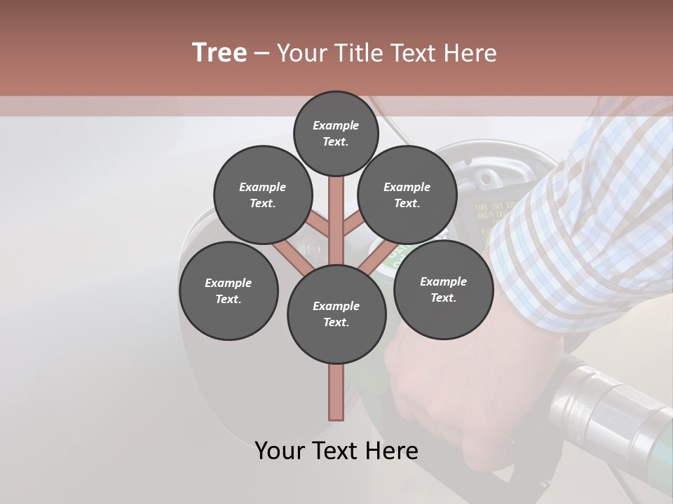 A Man Is Pumping Gas Into His Car PowerPoint Template