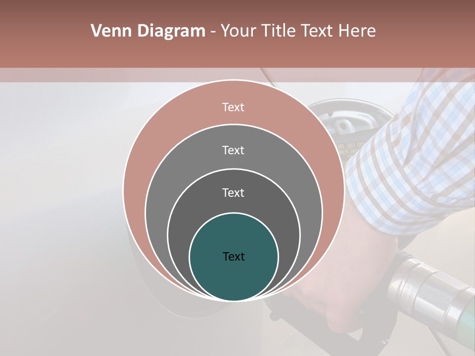 A Man Is Pumping Gas Into His Car PowerPoint Template