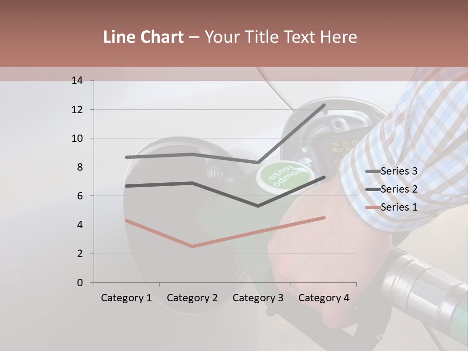 A Man Is Pumping Gas Into His Car PowerPoint Template