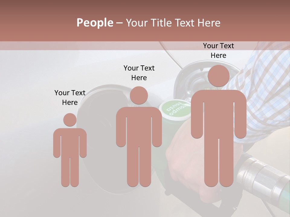 A Man Is Pumping Gas Into His Car PowerPoint Template