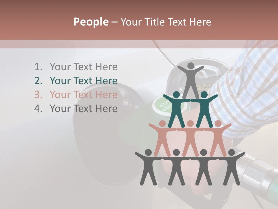 A Man Is Pumping Gas Into His Car PowerPoint Template