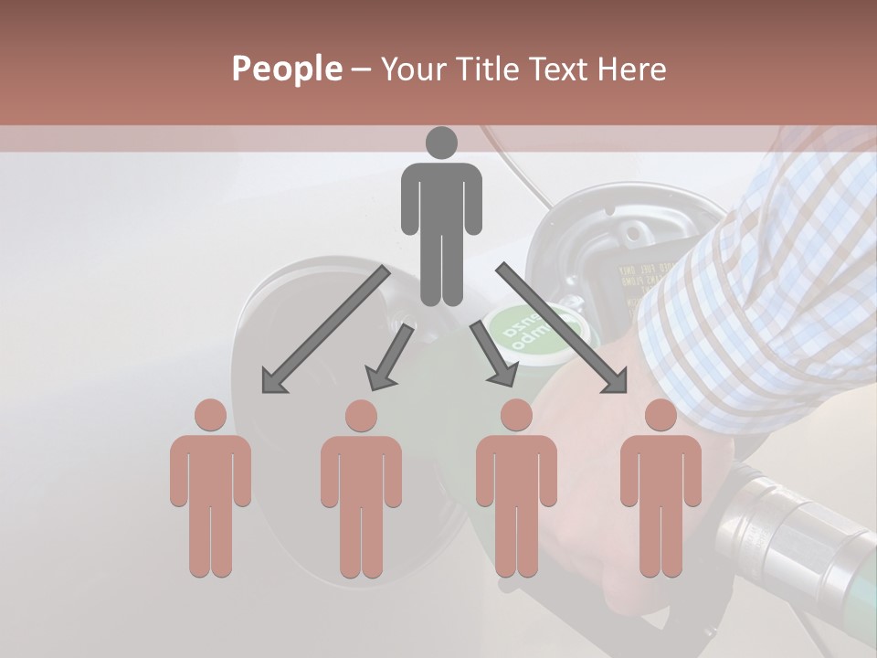 A Man Is Pumping Gas Into His Car PowerPoint Template