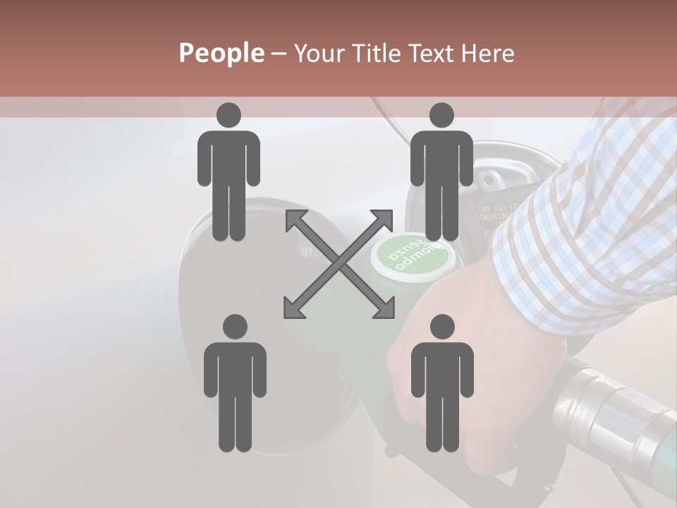 A Man Is Pumping Gas Into His Car PowerPoint Template