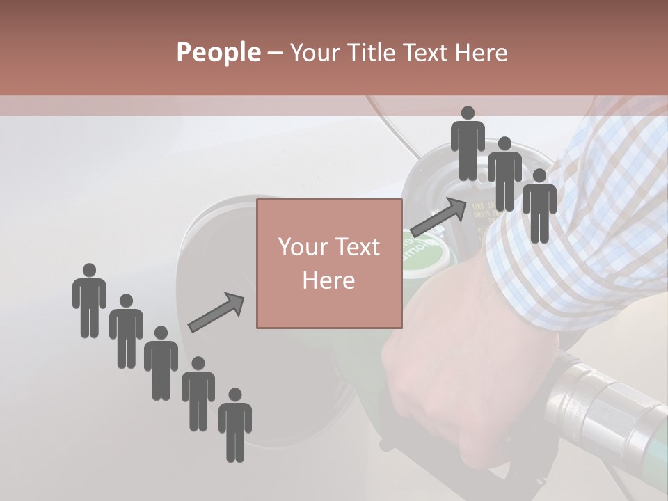 A Man Is Pumping Gas Into His Car PowerPoint Template
