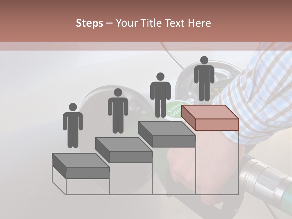 A Man Is Pumping Gas Into His Car PowerPoint Template