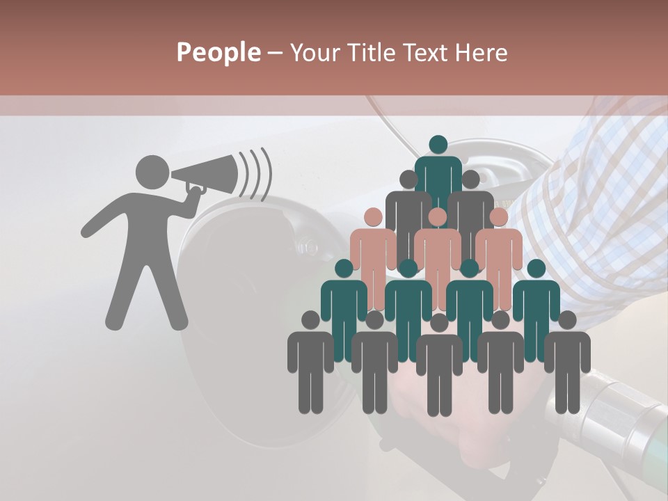 A Man Is Pumping Gas Into His Car PowerPoint Template