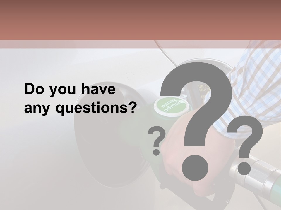 A Man Is Pumping Gas Into His Car PowerPoint Template