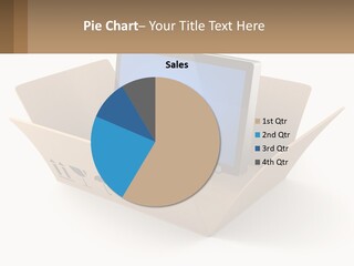 A Computer Monitor Sitting In A Cardboard Box PowerPoint Template