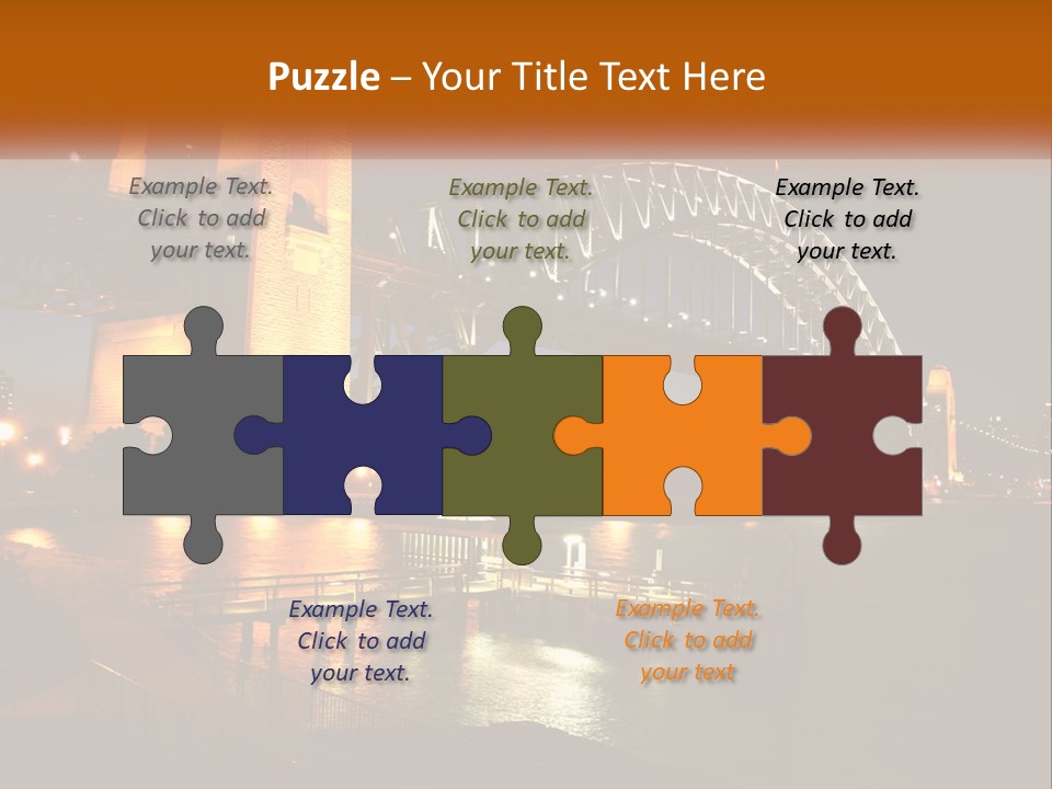 A Bridge Over A Body Of Water At Night PowerPoint Template