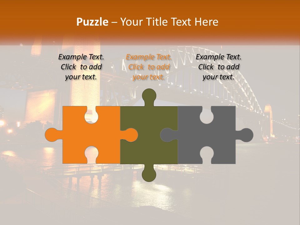 A Bridge Over A Body Of Water At Night PowerPoint Template