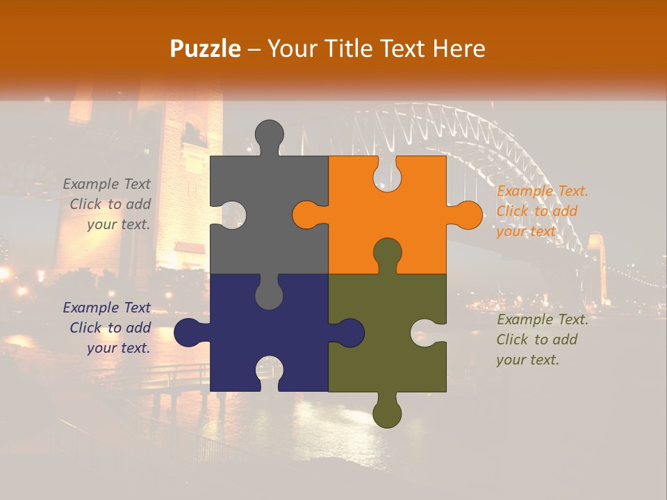 A Bridge Over A Body Of Water At Night PowerPoint Template