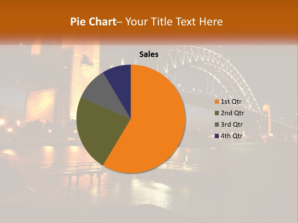 A Bridge Over A Body Of Water At Night PowerPoint Template