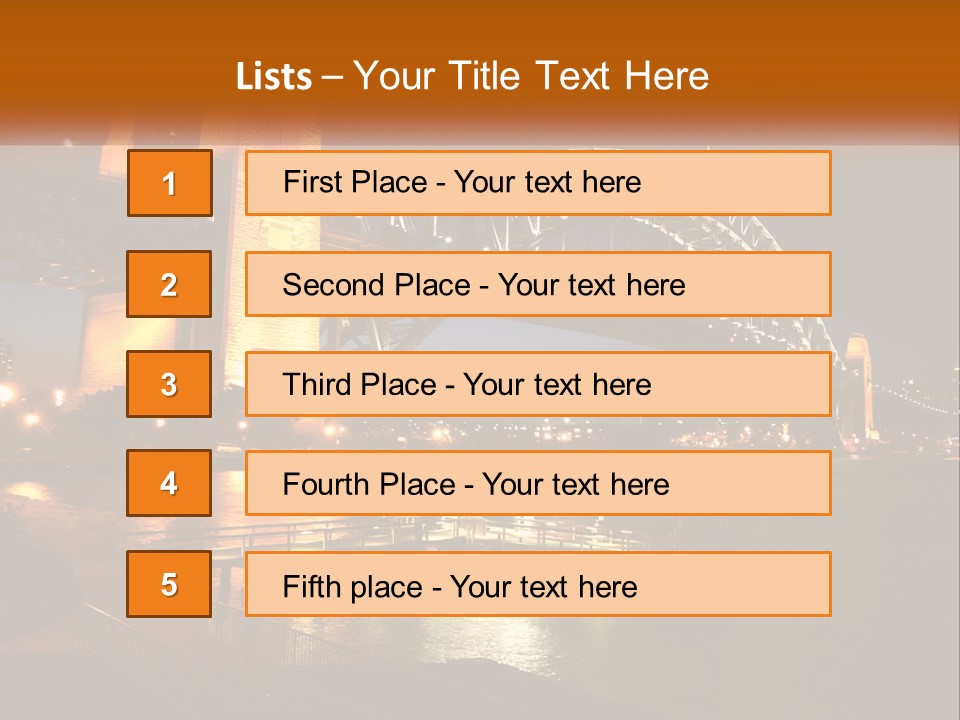 A Bridge Over A Body Of Water At Night PowerPoint Template
