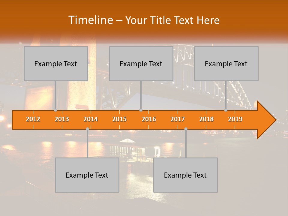 A Bridge Over A Body Of Water At Night PowerPoint Template