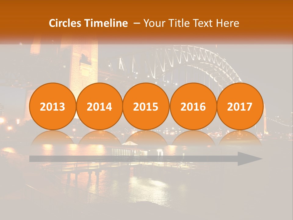 A Bridge Over A Body Of Water At Night PowerPoint Template